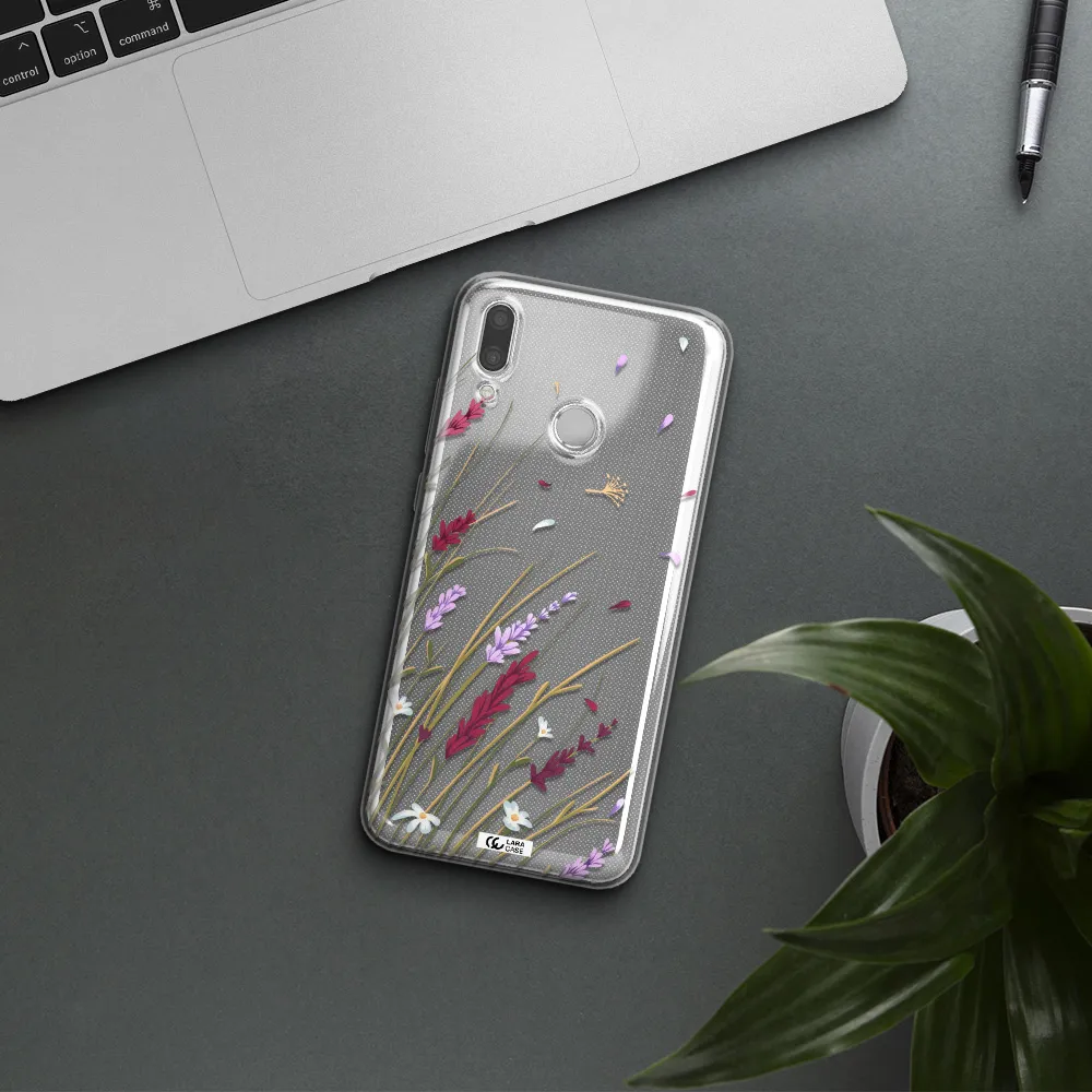 Long Grass Flower Huawei P Smart 2019 Clear TPU Case