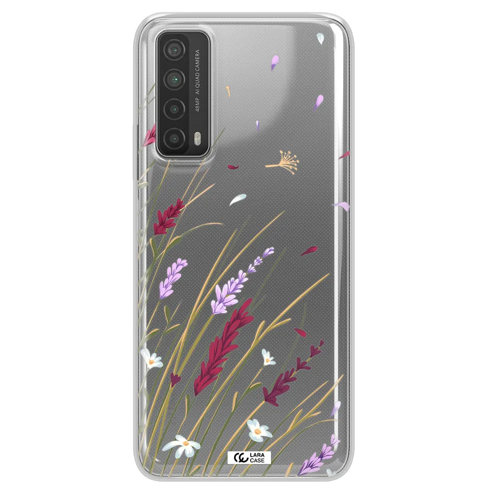 Long Grass Flower Huawei P Smart 2021 Clear TPU Case