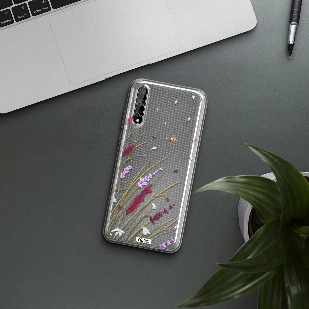 Long Grass Flower Huawei P Smart S Clear TPU Case