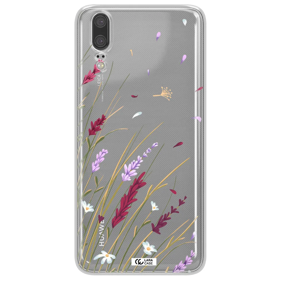 Long Grass Flower Huawei P20 Clear TPU Case