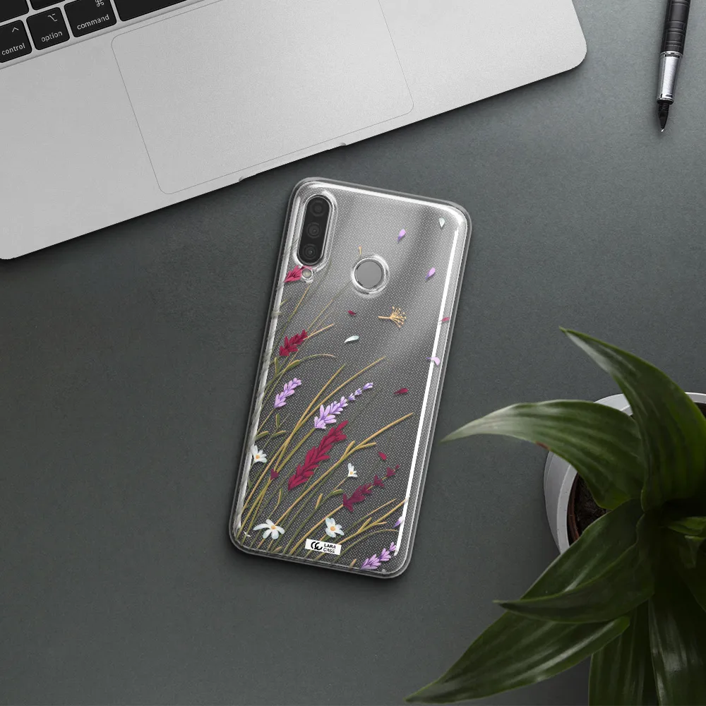 Long Grass Flower Huawei P30 Lite Clear TPU Case