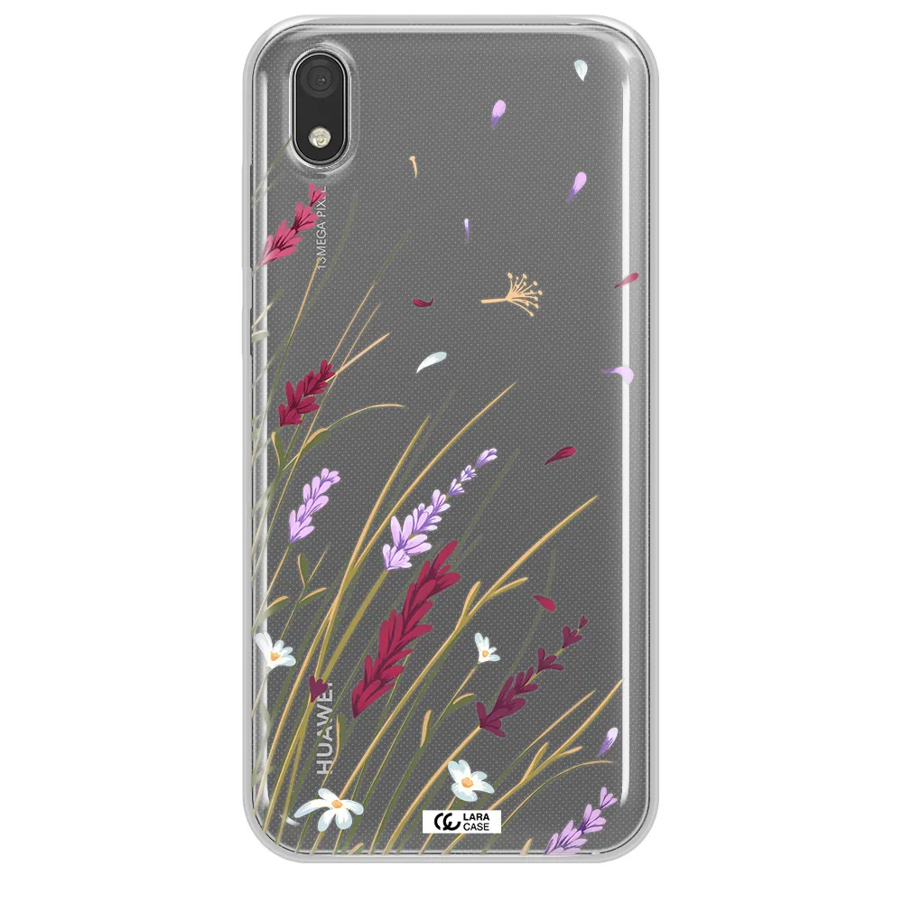 Long Grass Flower Huawei Y5 2019 Clear TPU Case