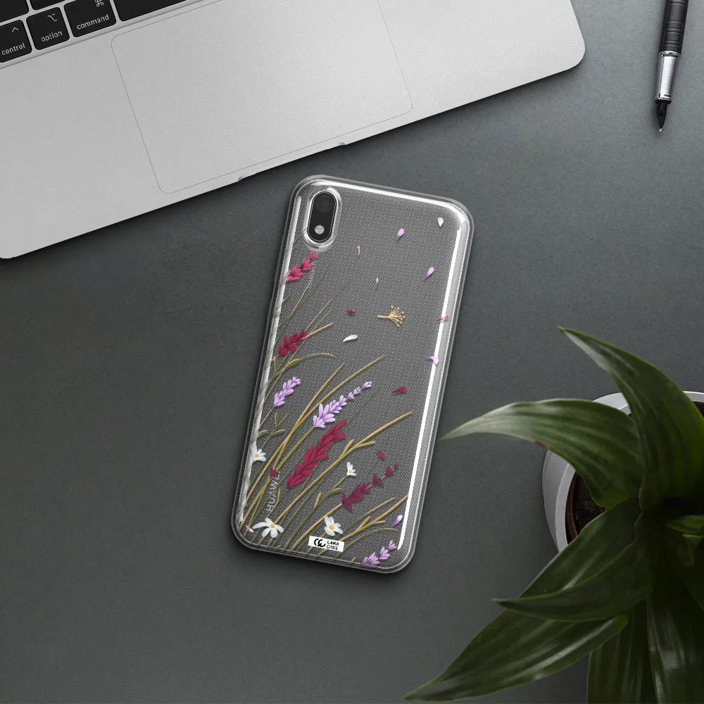 Long Grass Flower Huawei Y5 2019 Clear TPU Case