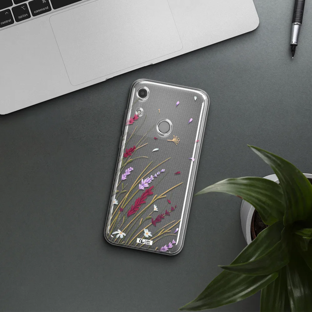 Long Grass Flower Huawei Y6S Clear TPU Case