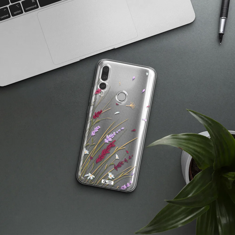 Long Grass Flower Huawei Y9 Prime 2019 Clear TPU Case