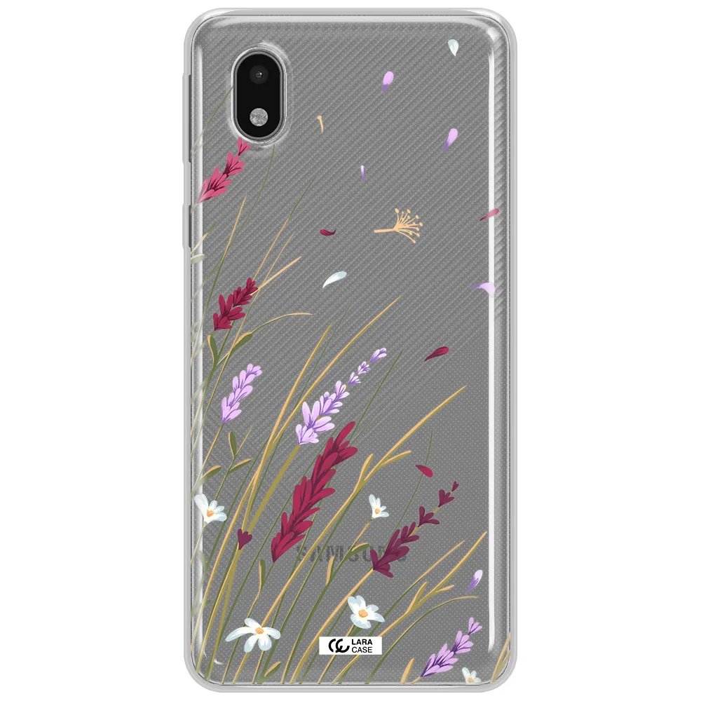 Long Grass Flower Samsung A01 Core Clear Tpu Case