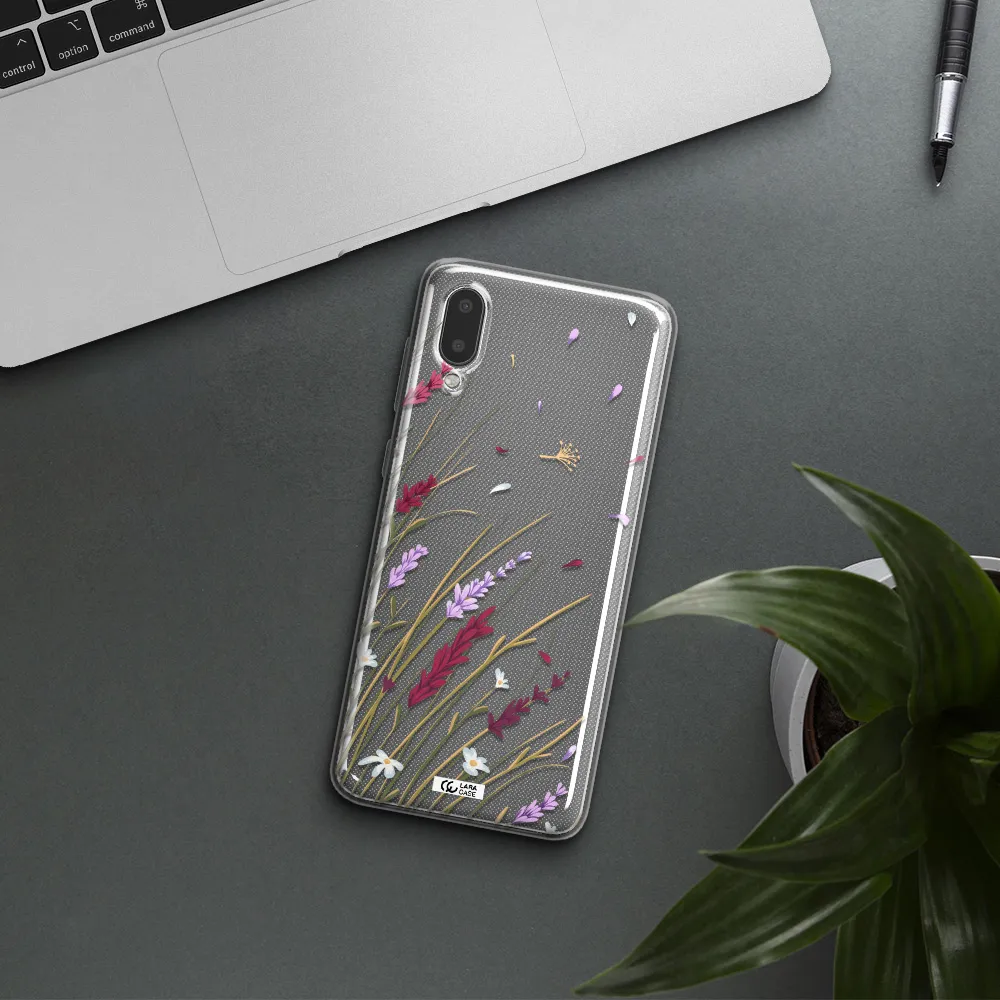 Long Grass Flower Samsung A02 Clear TPU Case