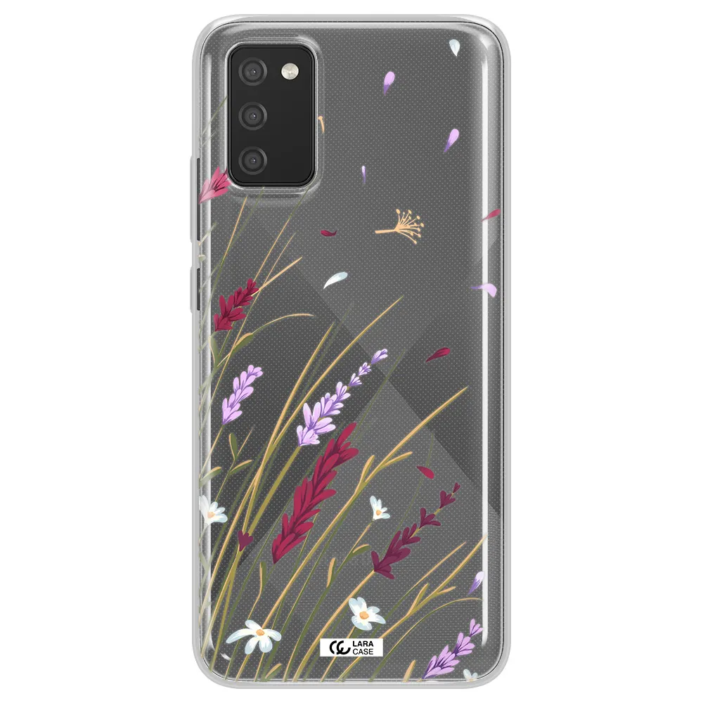 Long Grass Flower Samsung A02S Clear TPU Case