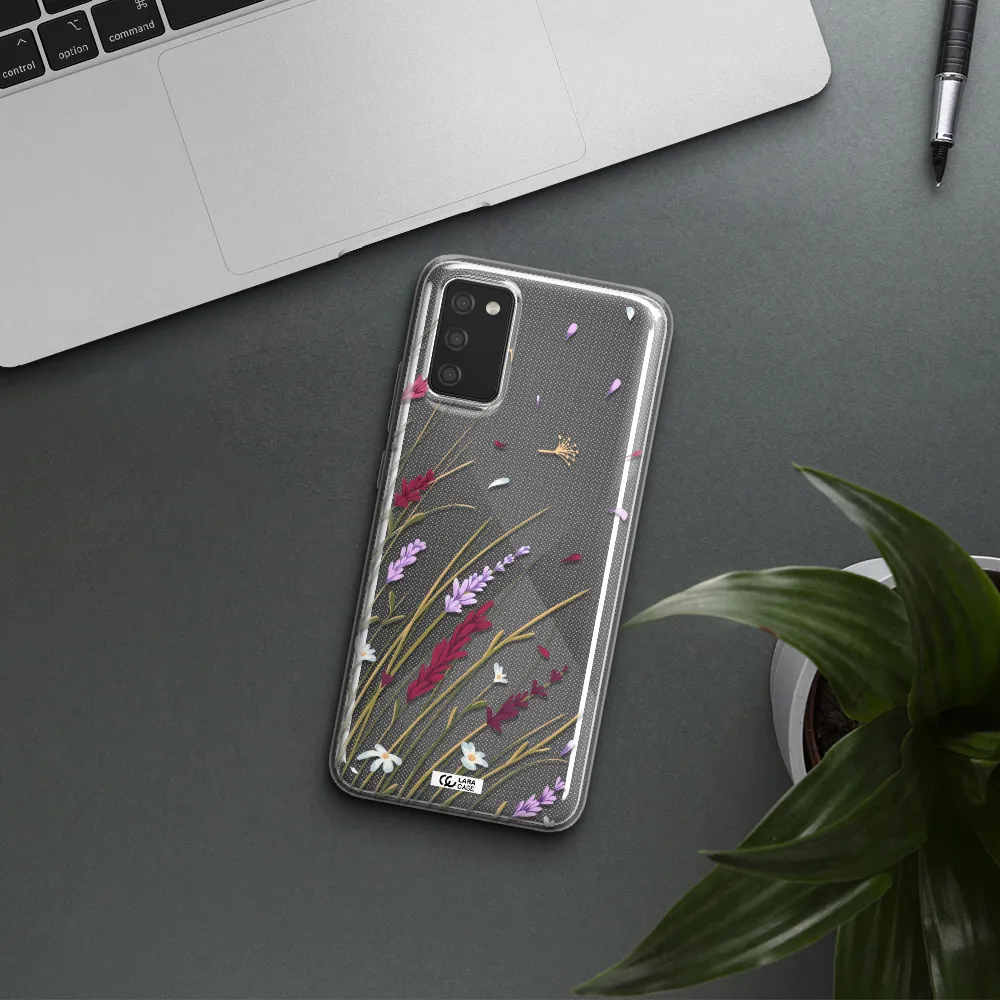 Long Grass Flower Samsung A02S Clear TPU Case