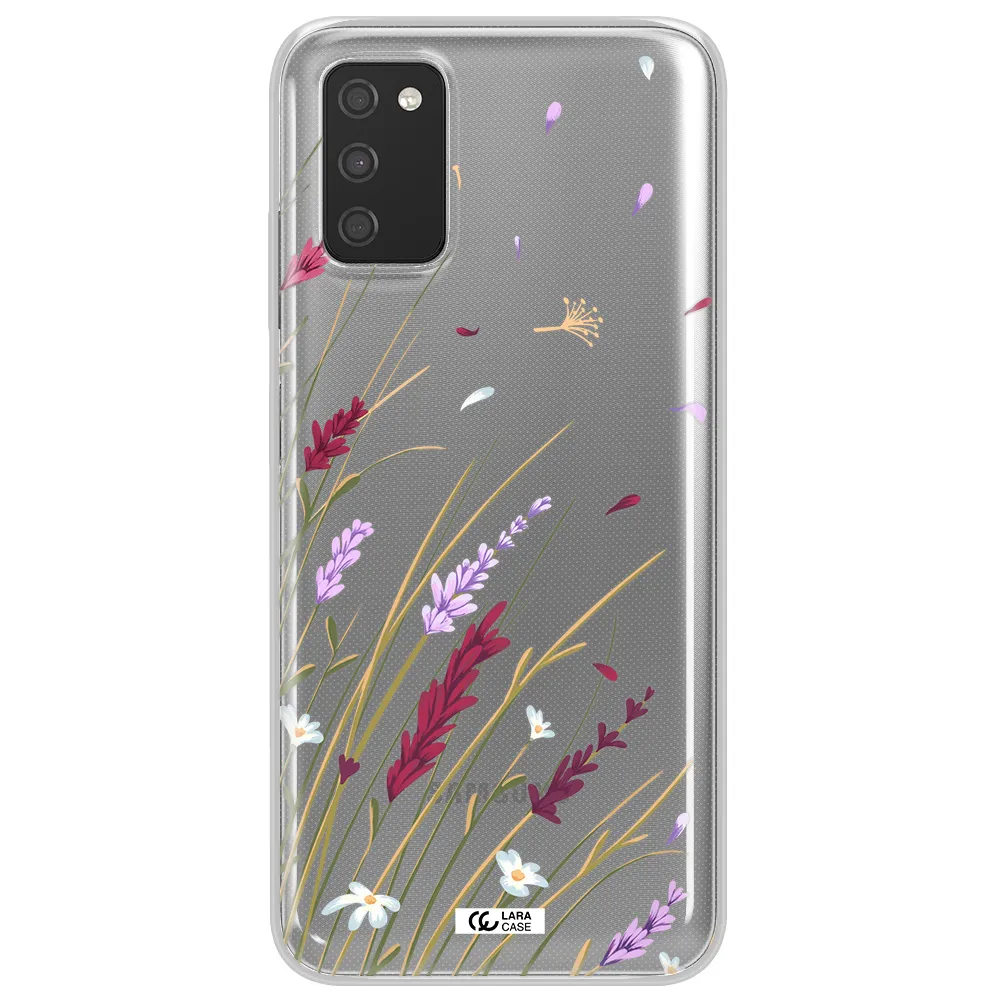 Long Grass Flower Samsung A03S Clear TPU Case