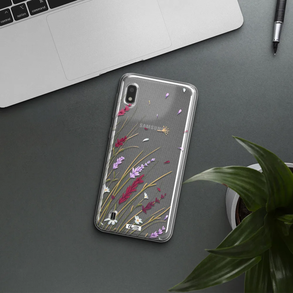 Long Grass Flower Samsung A10 Clear TPU Case