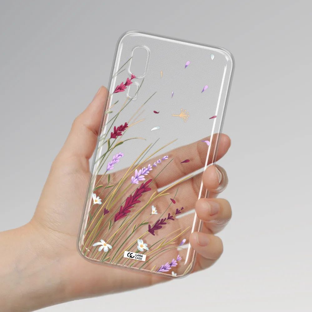 Long Grass Flower Samsung A2 Core Clear TPU Case