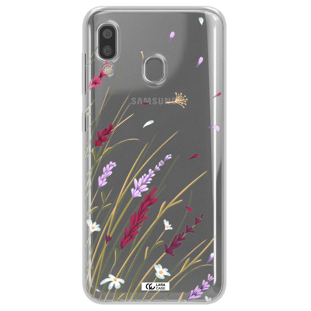 Long Grass Flower Samsung A20 Clear TPU Case