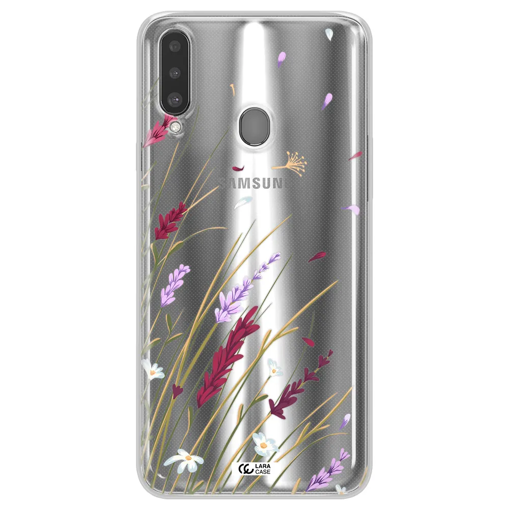 Long Grass Flower Samsung A20S Clear TPU Case