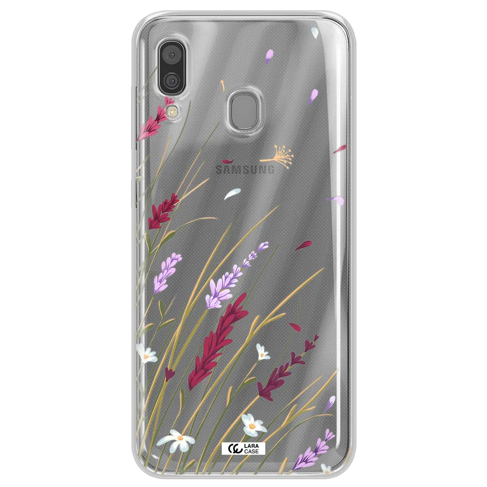 Long Grass Flower Samsung A30 Clear TPU Case
