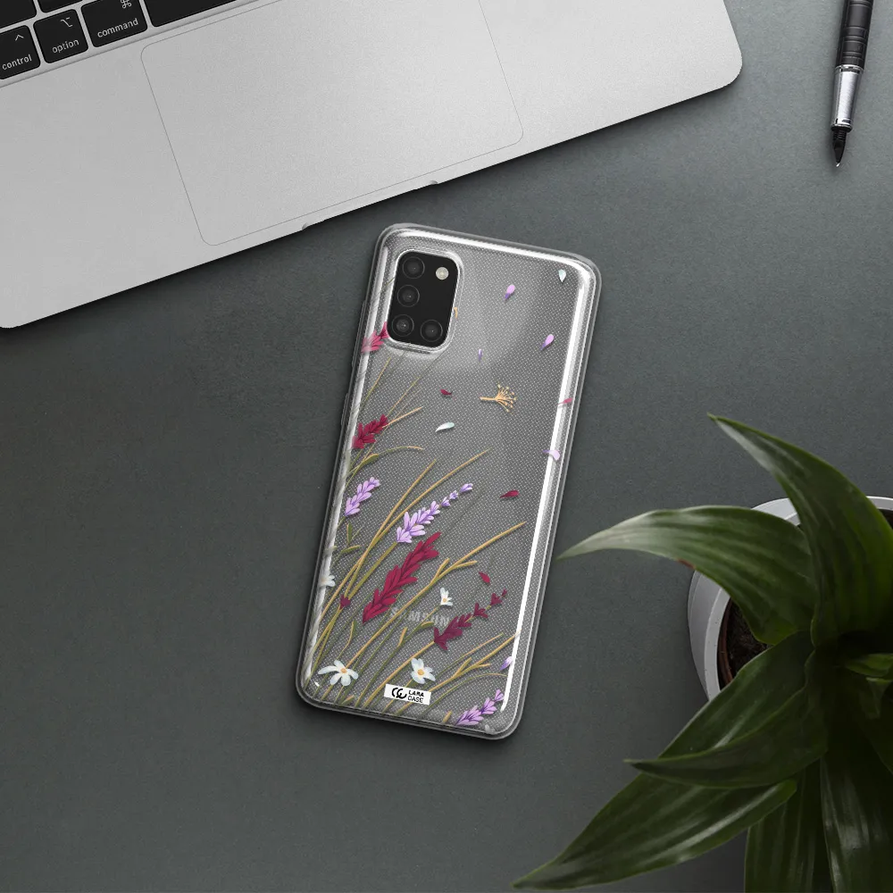Long Grass Flower Samsung A31 Clear TPU Case