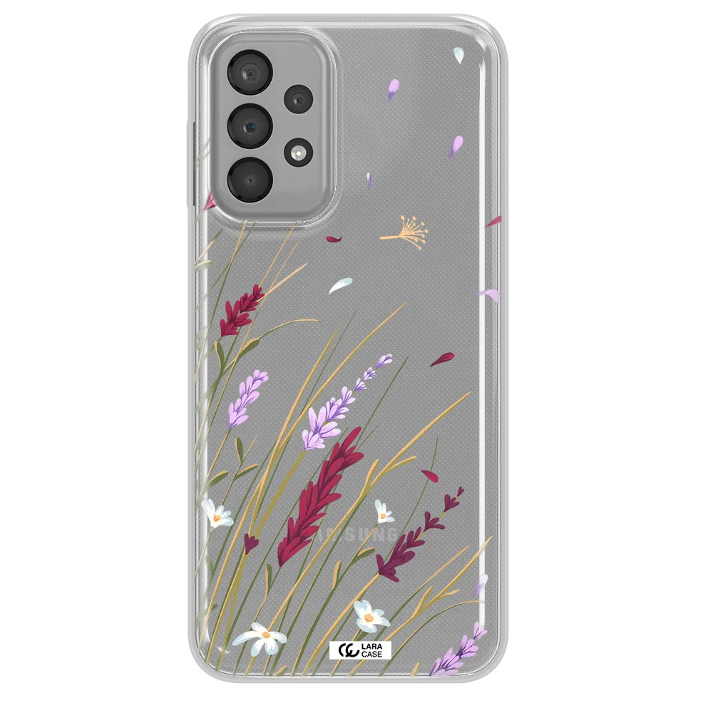 Long Grass Flower Samsung A33 Clear TPU Case