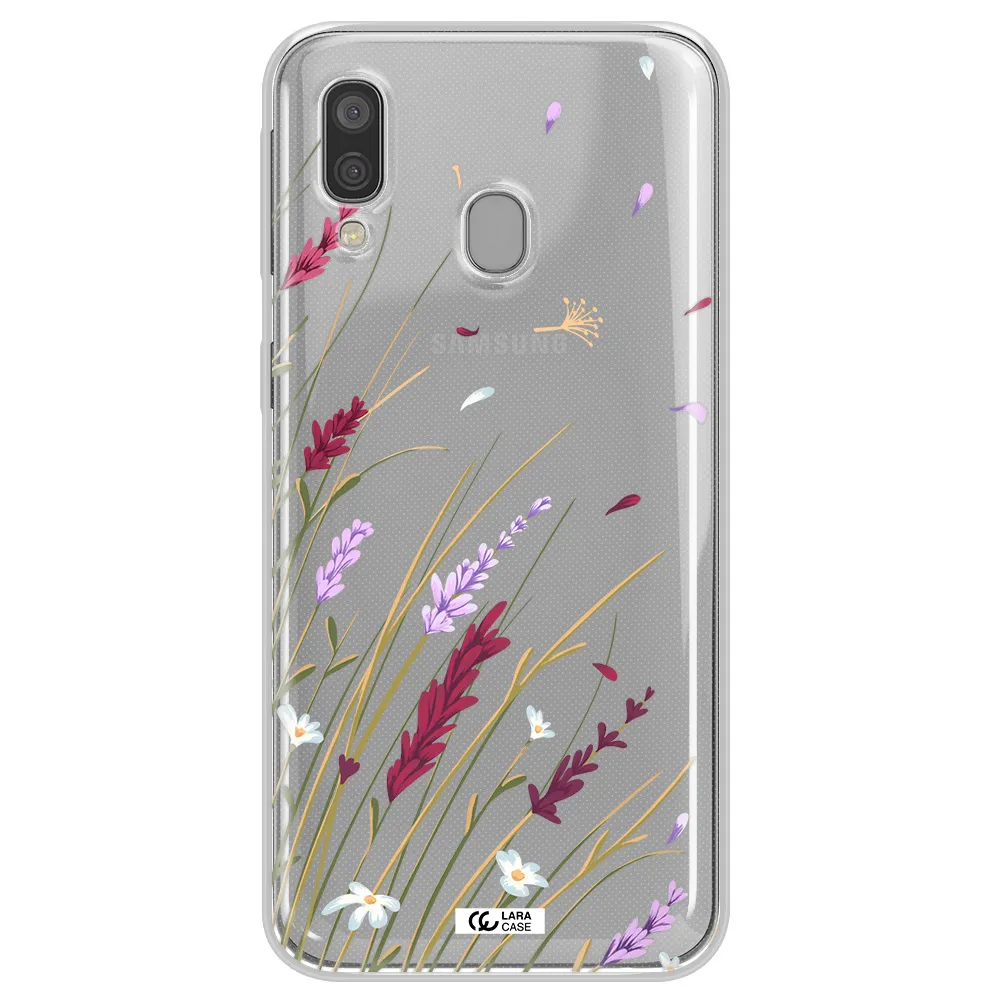Long Grass Flower Samsung A40 Clear TPU Case