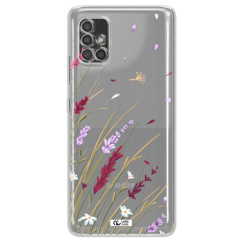 Long Grass Flower Samsung A40S Clear Tpu Case