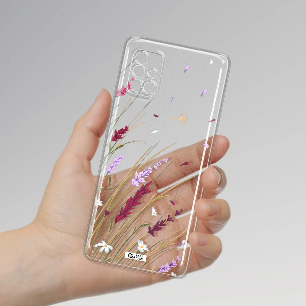 Long Grass Flower Samsung A40S Clear Tpu Case