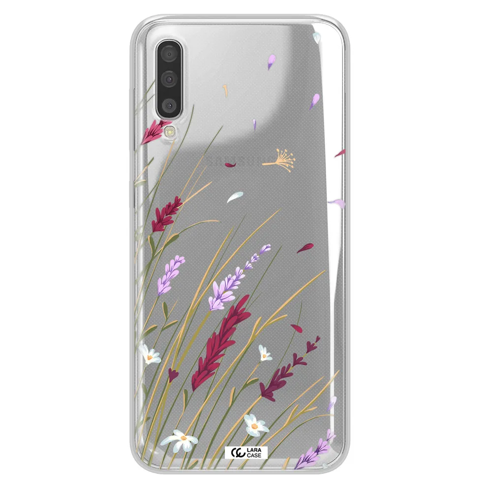 Long Grass Flower Samsung A50 Clear TPU Case