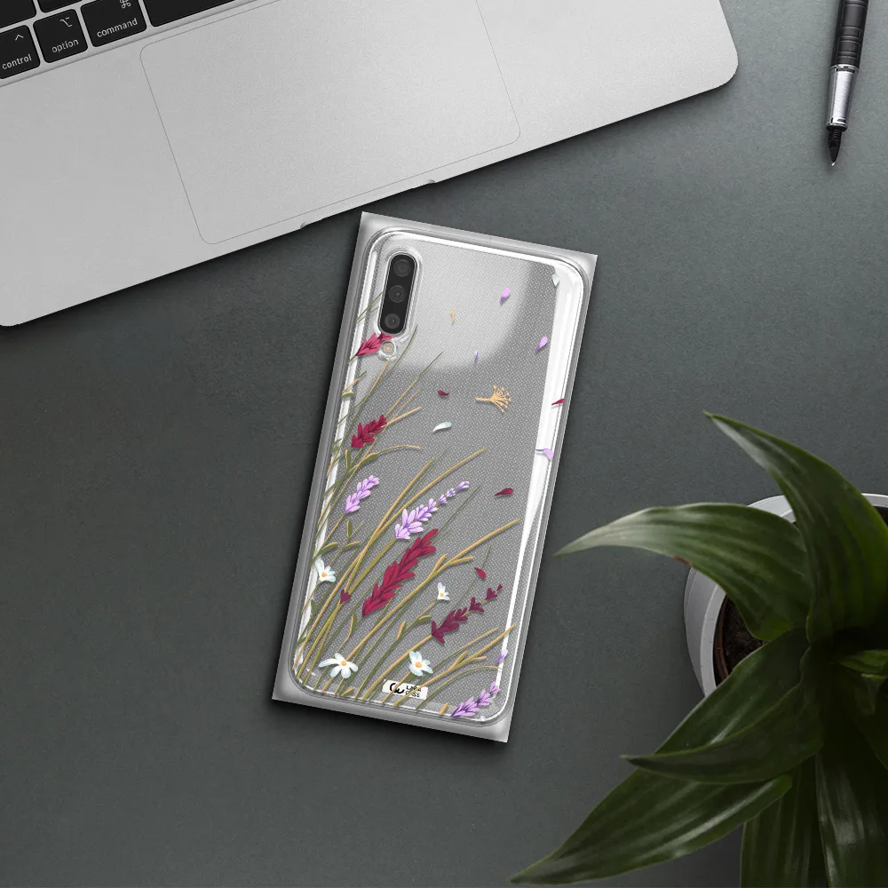 Long Grass Flower Samsung A50S Clear Tpu Case