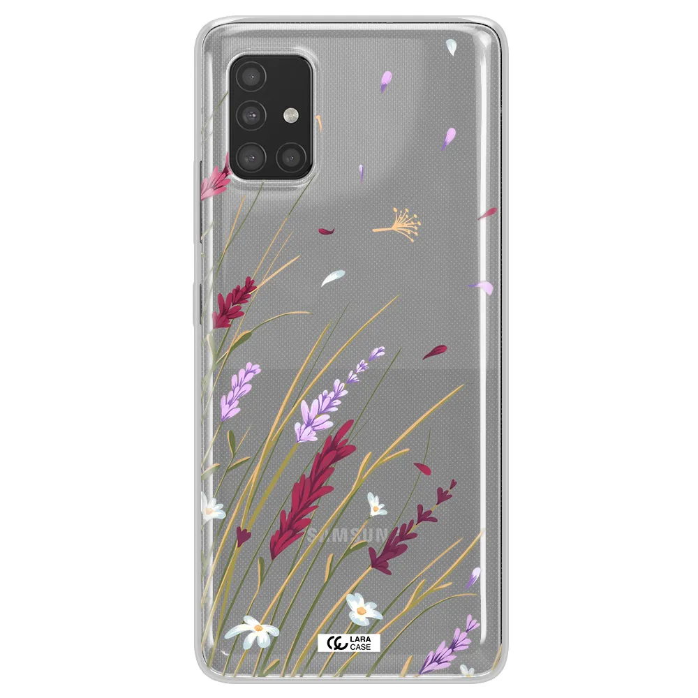 Long Grass Flower Samsung A51 Clear TPU Case