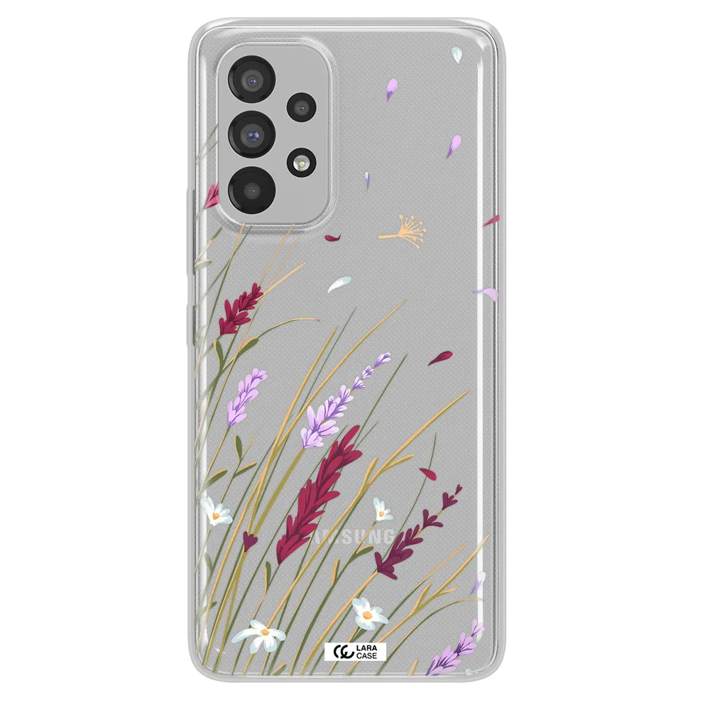 Long Grass Flower Samsung A53 Clear TPU Case