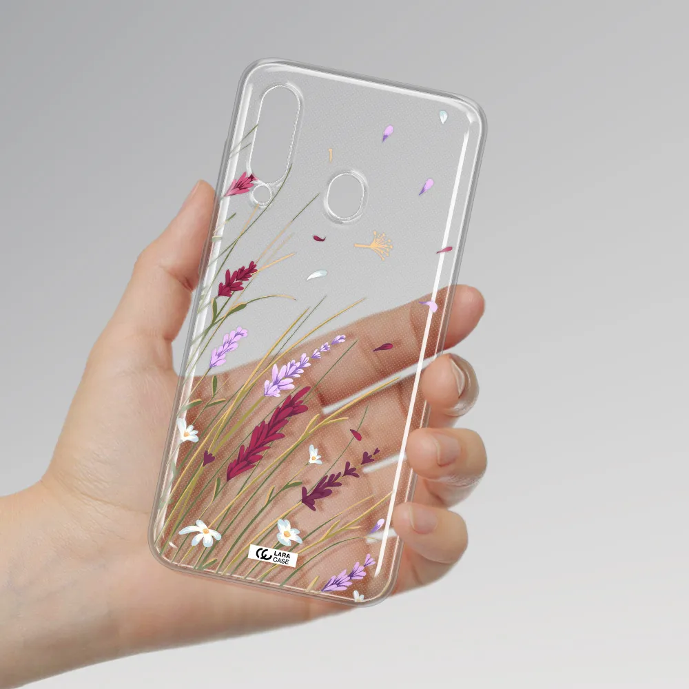 Long Grass Flower Samsung A60 Clear TPU Case