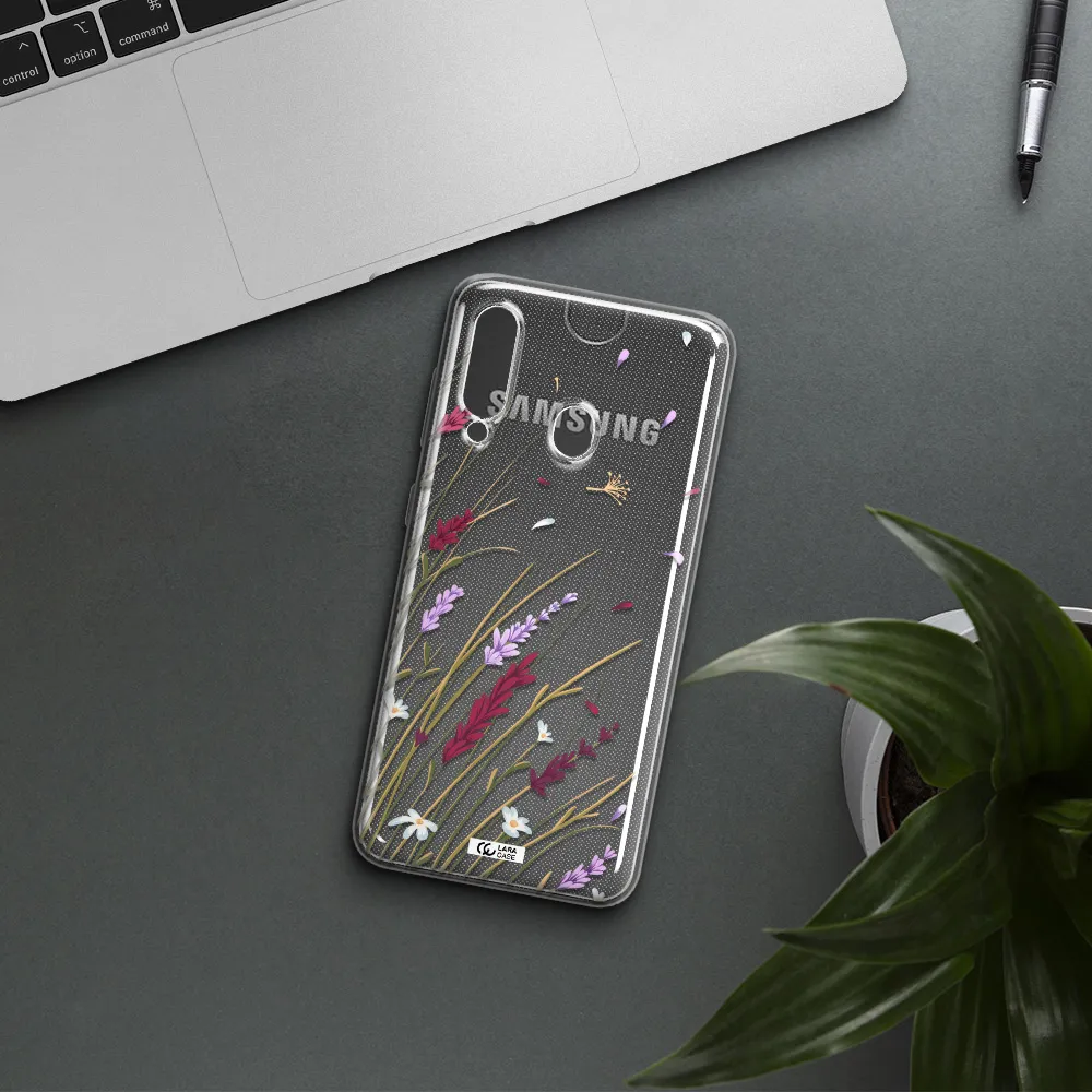 Long Grass Flower Samsung A60 Clear TPU Case