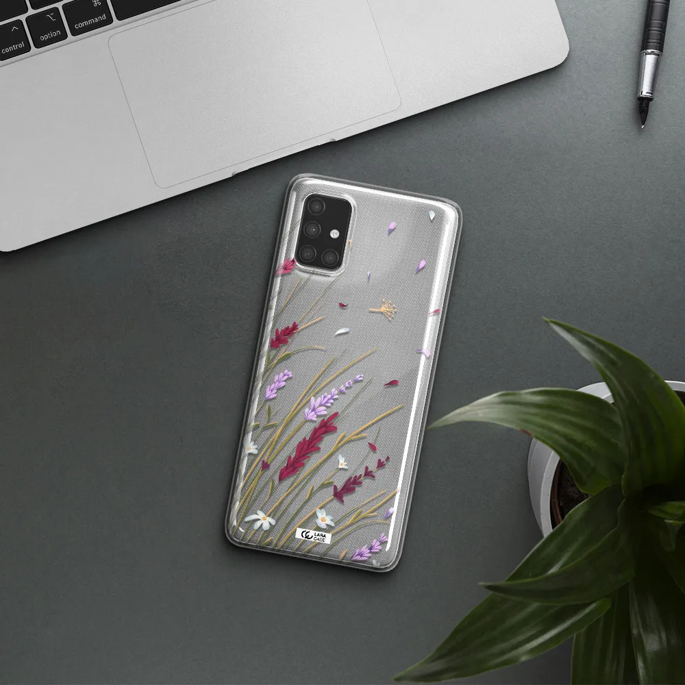 Long Grass Flower Samsung A71 Clear TPU Case