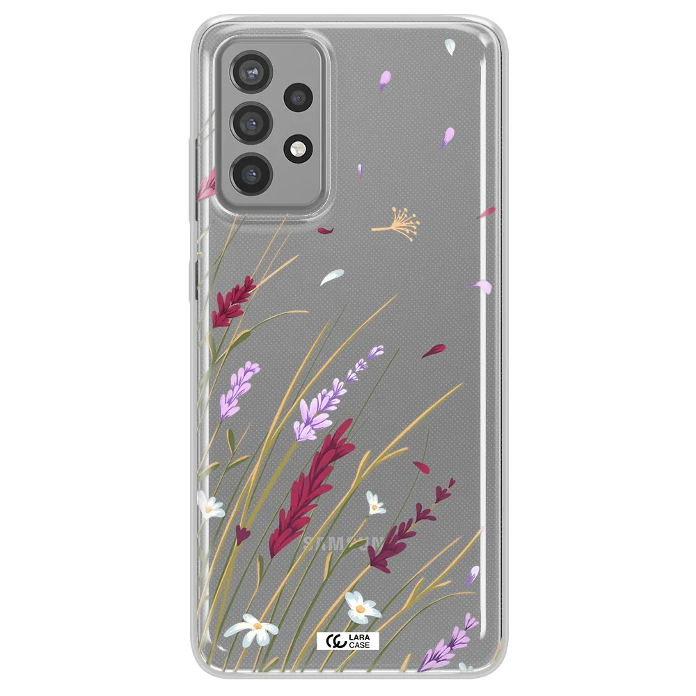 Long Grass Flower Samsung A72 Clear TPU Case