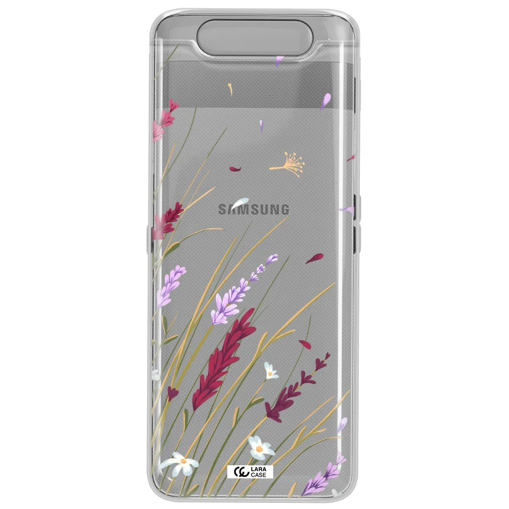 Long Grass Flower Samsung A80 Clear TPU Case