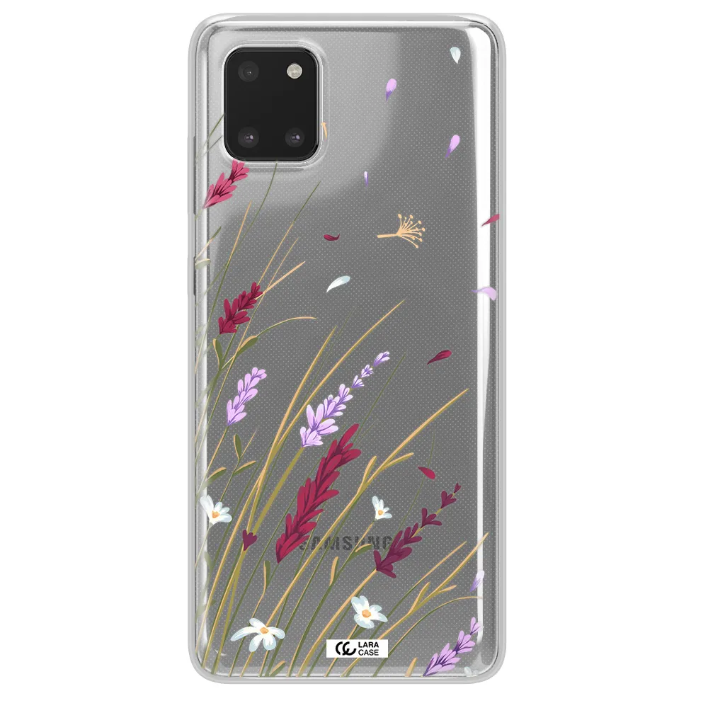 Long Grass Flower Samsung A81 Clear TPU Case
