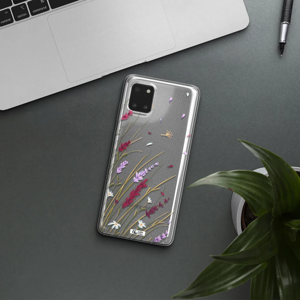 Long Grass Flower Samsung A81 Clear TPU Case