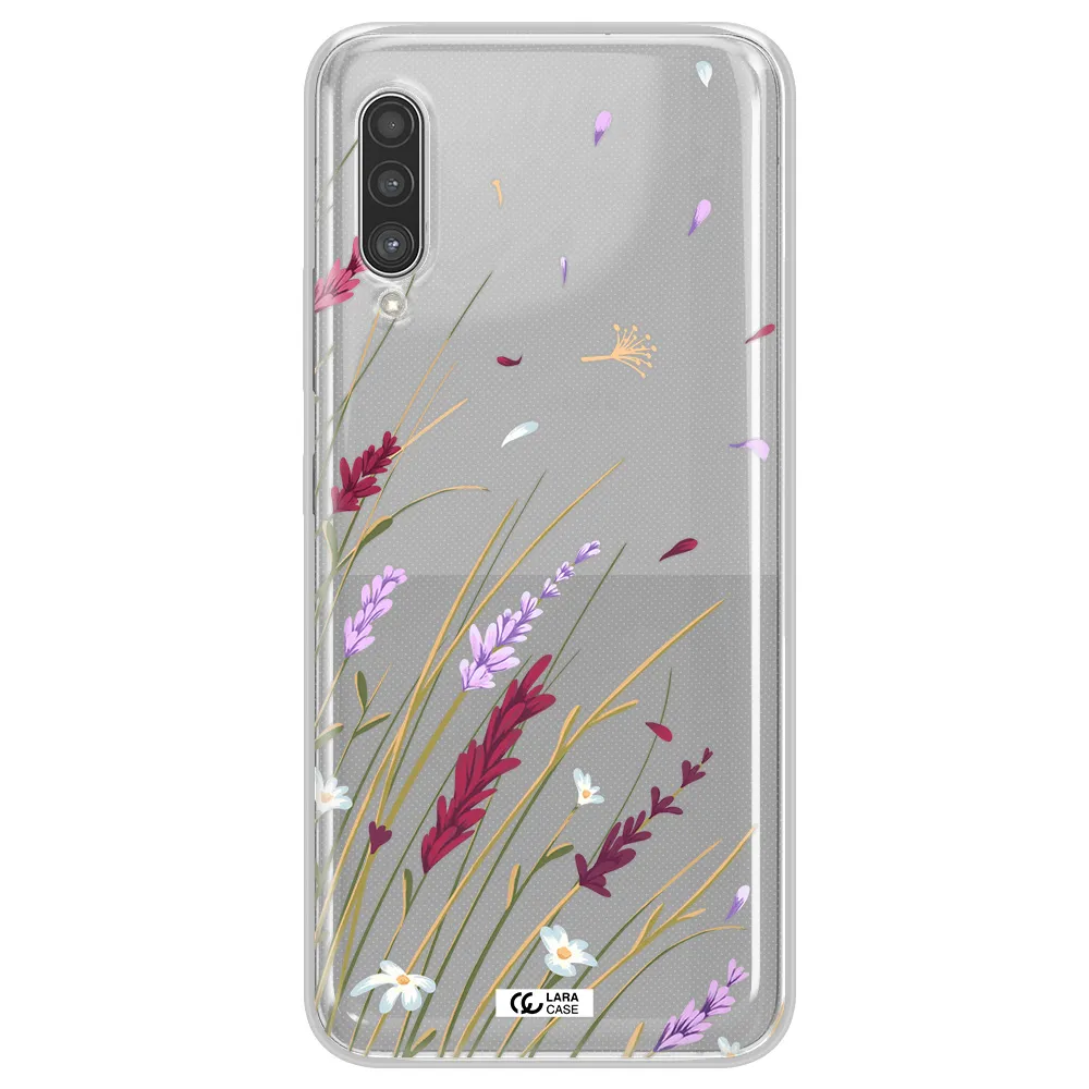 Long Grass Flower Samsung A90 Clear TPU Case