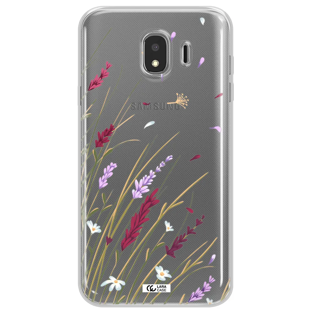 Long Grass Flower Samsung J4 Clear TPU Case
