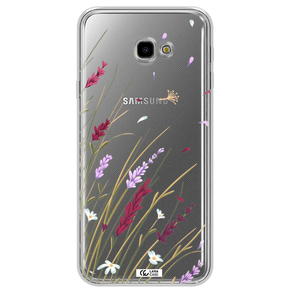 Long Grass Flower Samsung J4 Plus Clear TPU Case
