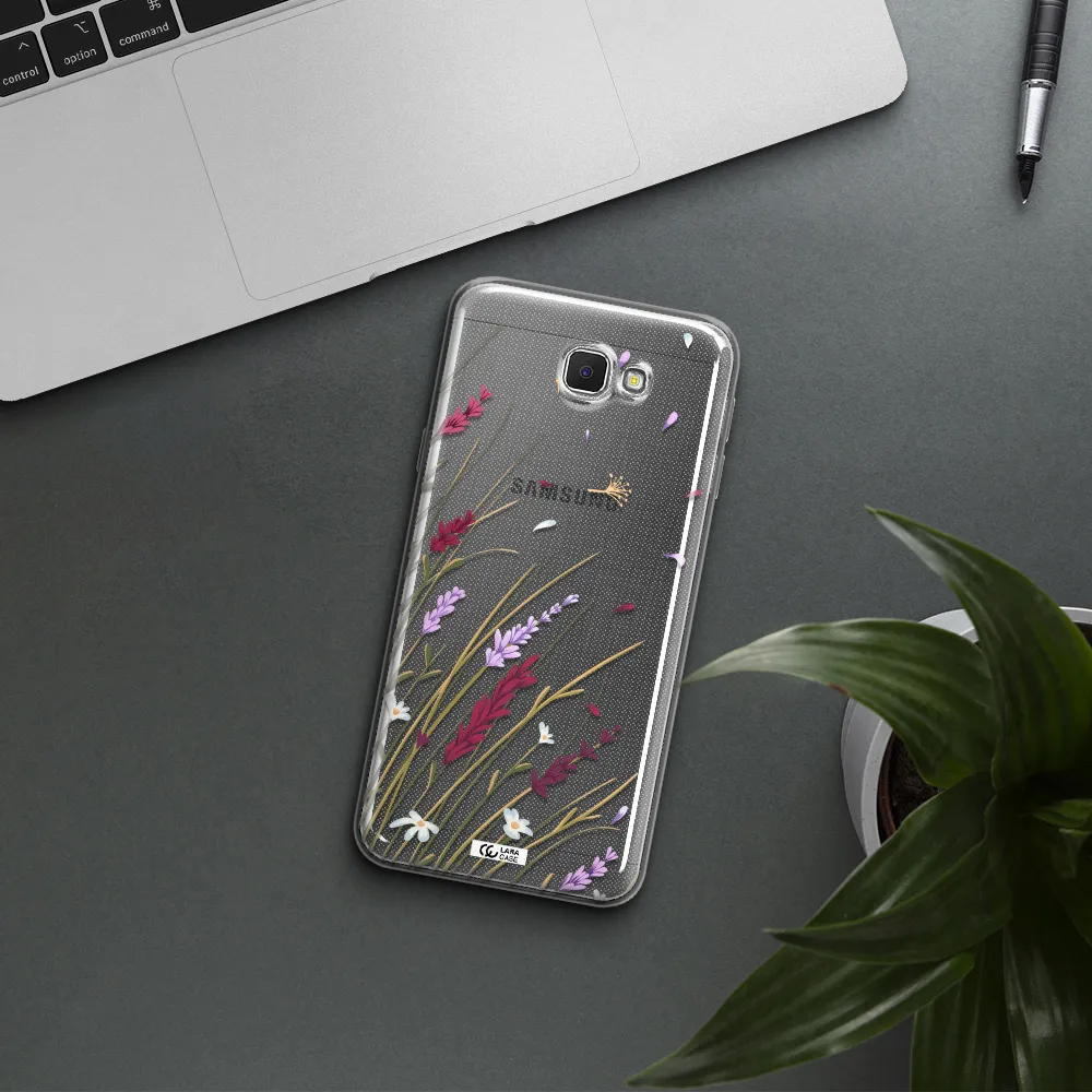 Long Grass Flower Samsung J5 Prime Clear TPU Case