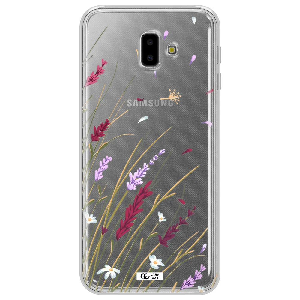 Long Grass Flower Samsung J6 Plus Clear TPU Case