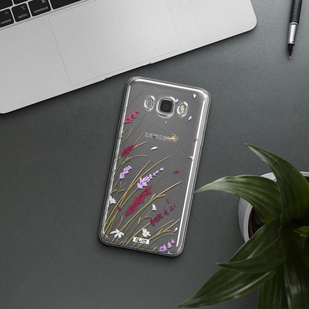 Long Grass Flower Samsung J7 2016 Clear TPU Case