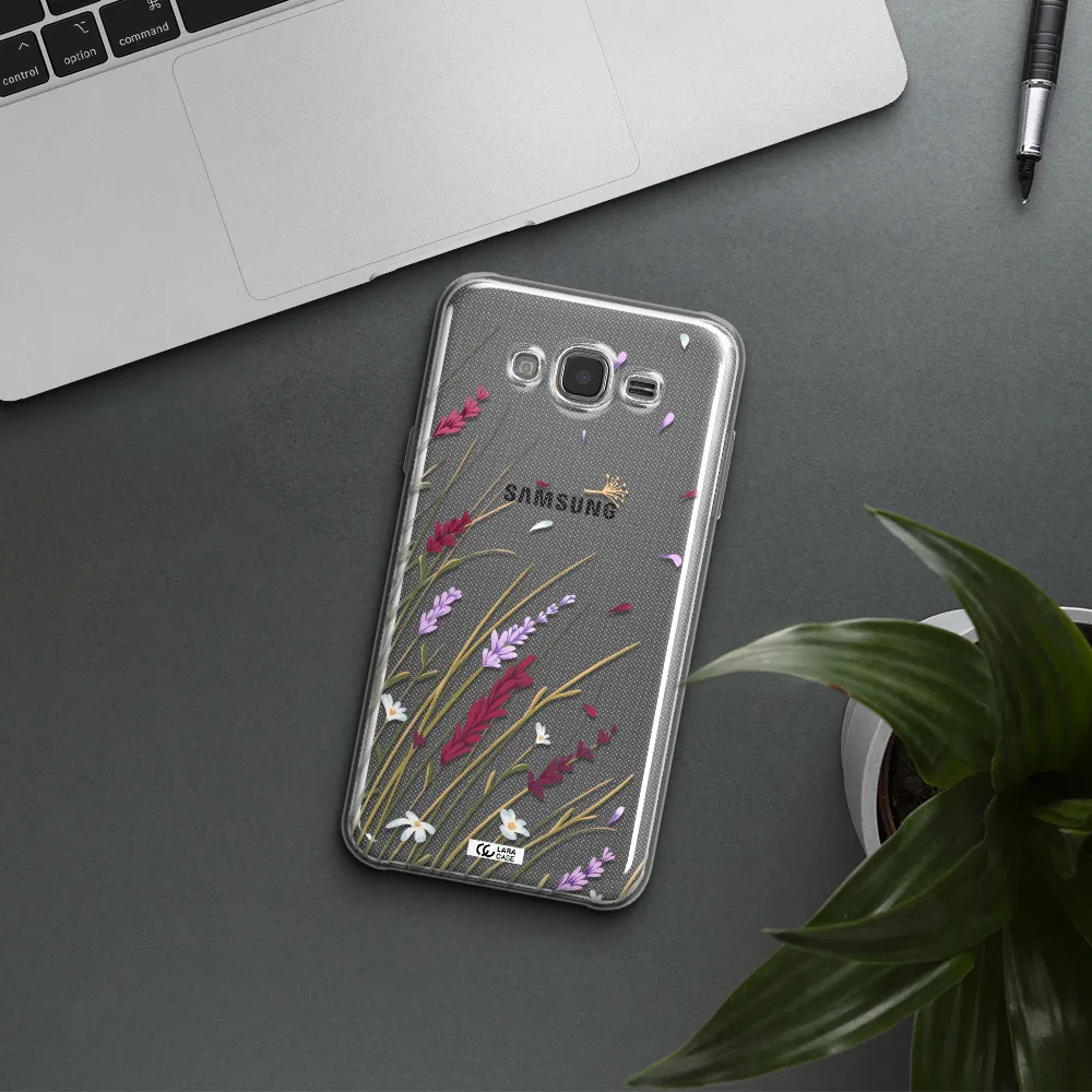 Long Grass Flower Samsung J7 Clear TPU Case