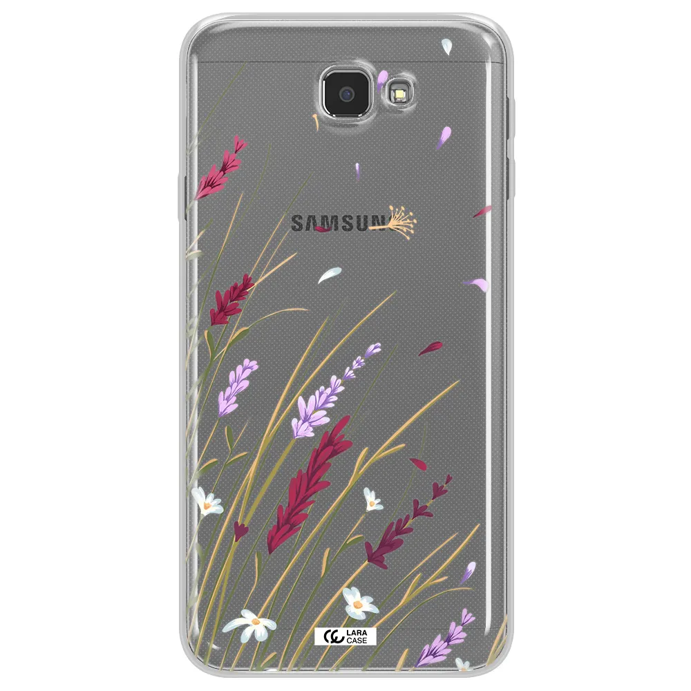 Long Grass Flower Samsung J7 Prim Clear TPU Case