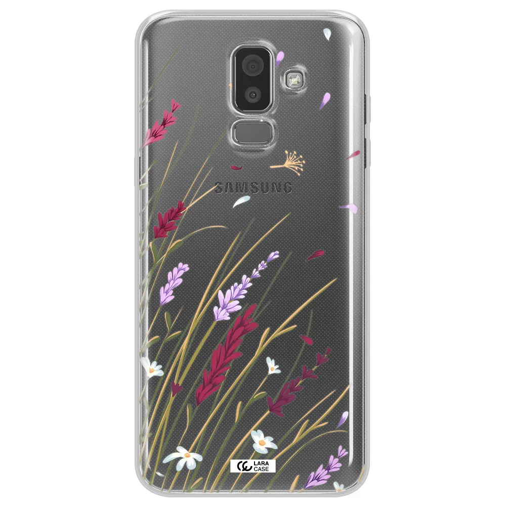 Long Grass Flower Samsung J8 Clear TPU Case