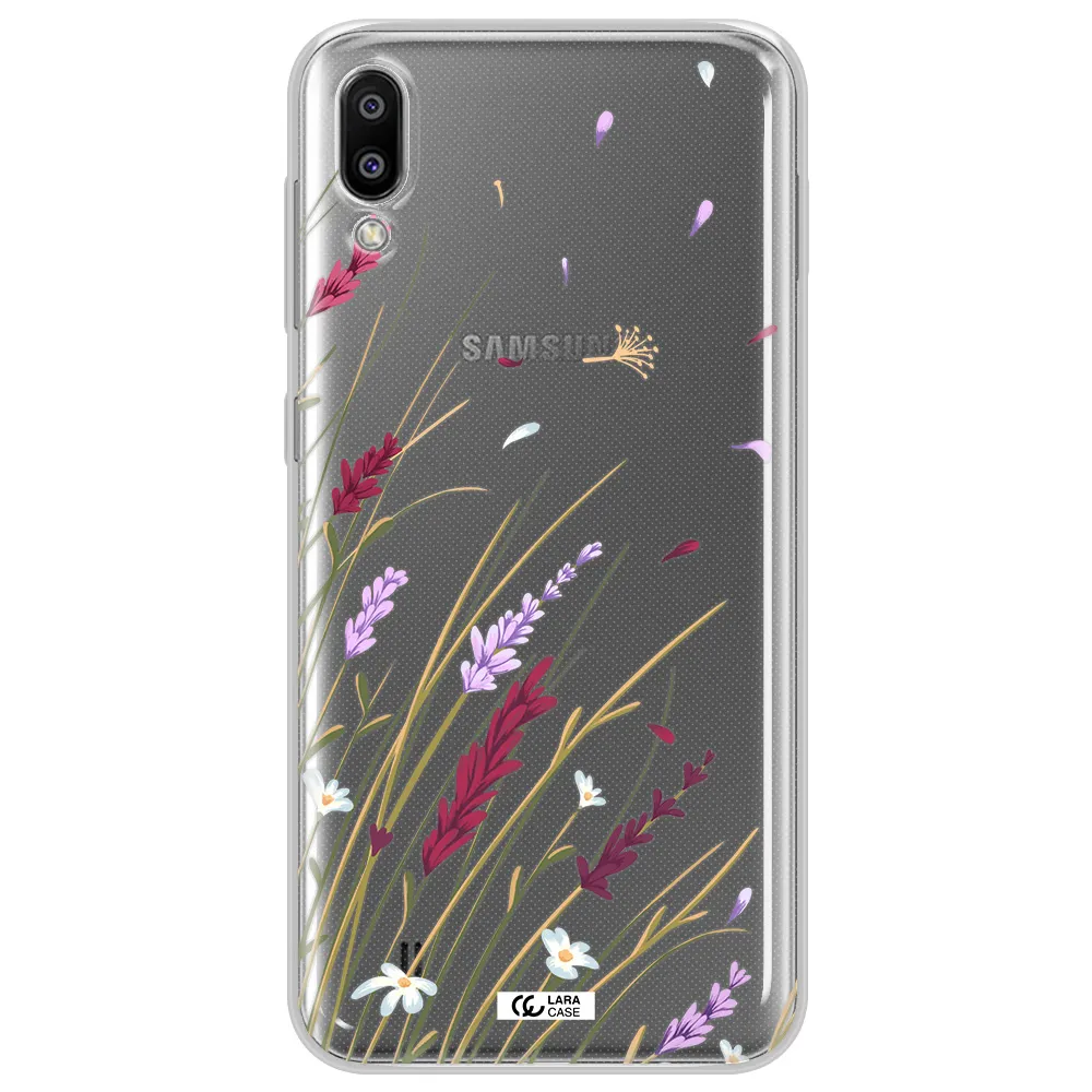 Long Grass Flower Samsung M10 Clear TPU Case