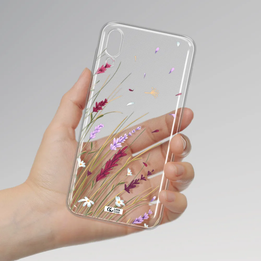 Long Grass Flower Samsung M10 Clear TPU Case