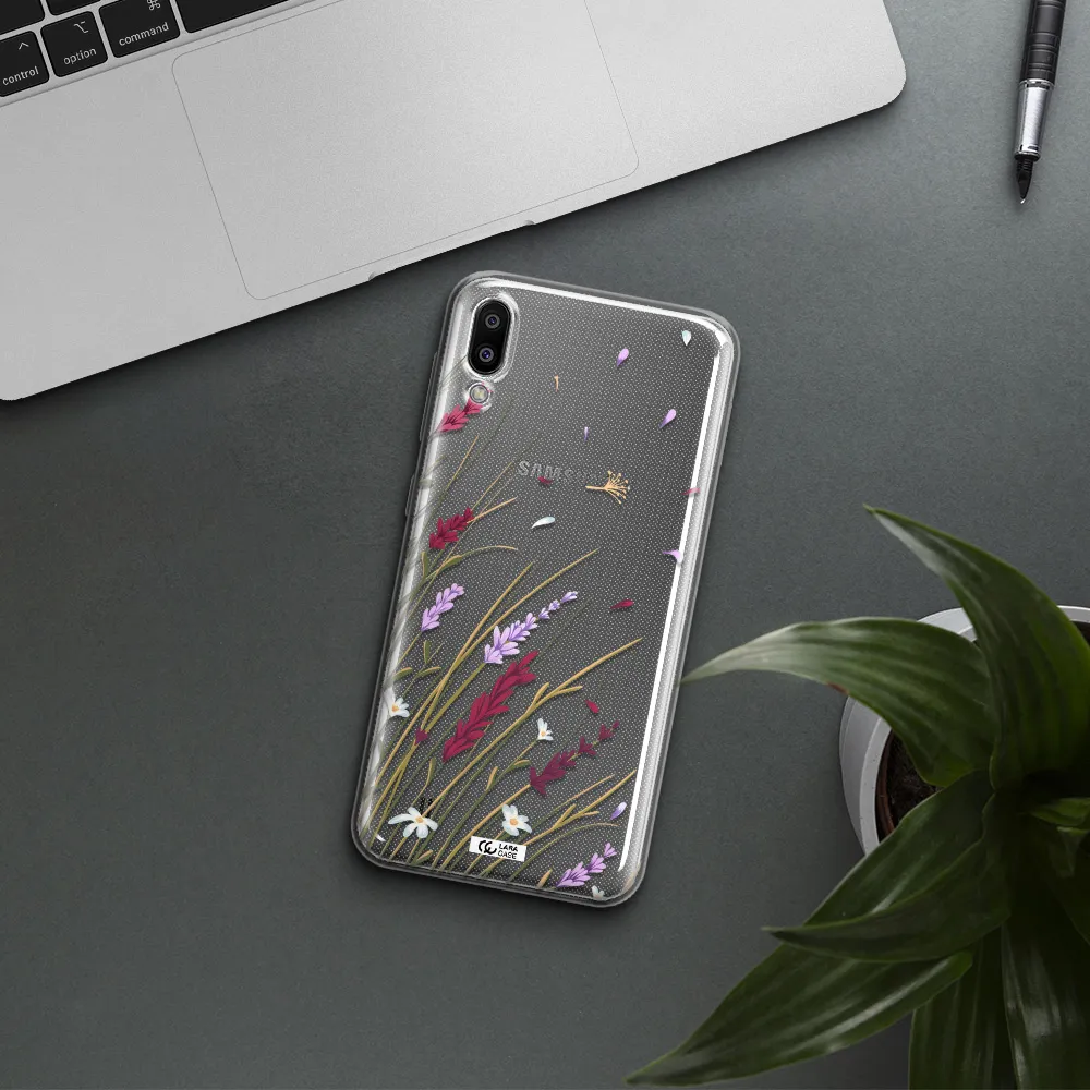 Long Grass Flower Samsung M10 Clear TPU Case