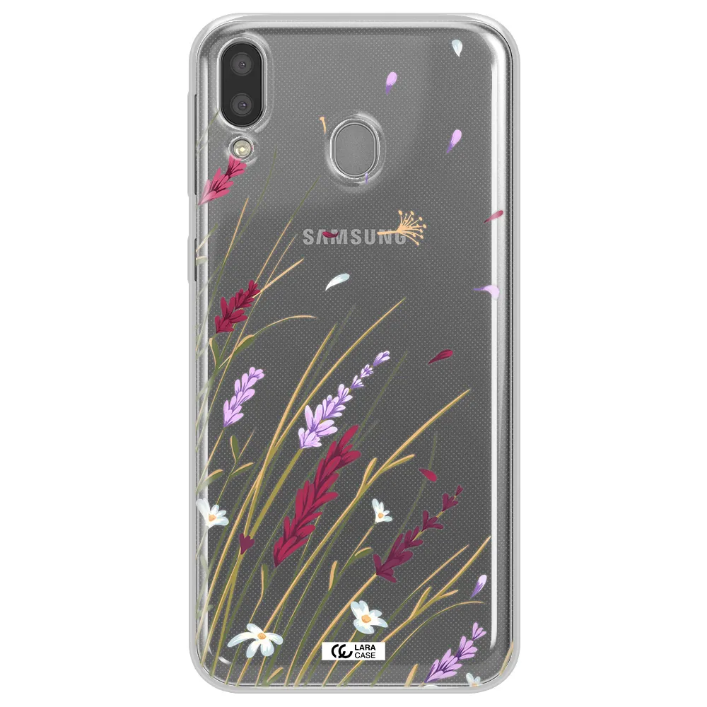 Long Grass Flower Samsung M20 Clear TPU Case