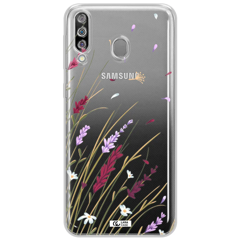 Long Grass Flower Samsung M30 Clear TPU Case