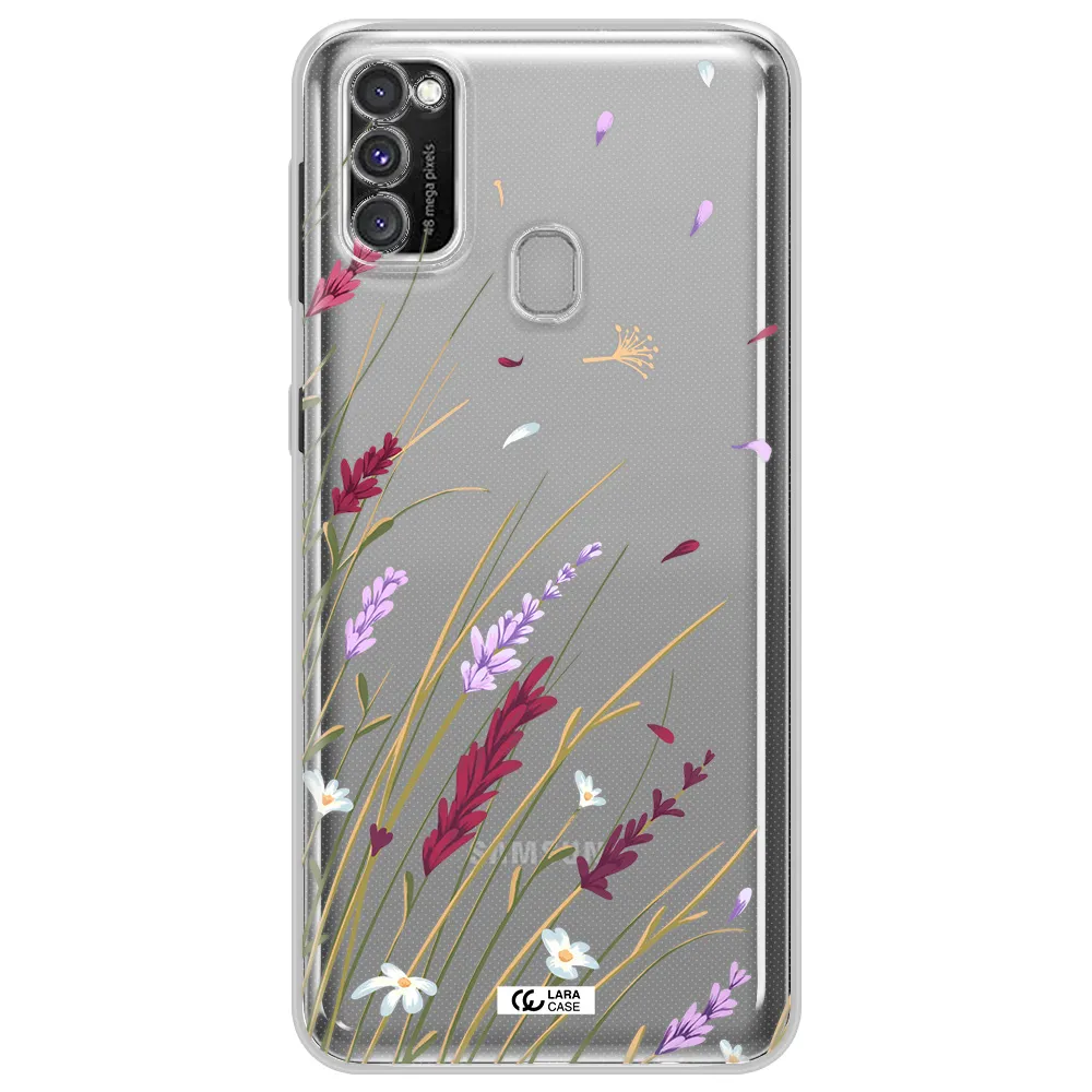 Long Grass Flower Samsung M30S Clear TPU Case
